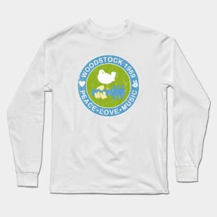 Woodstock 1969 Peace Love Music Long Sleeve T-Shirt